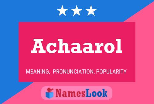 Achaarol Name Poster