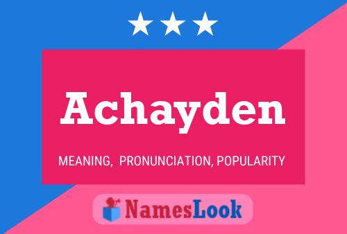 Achayden Name Poster