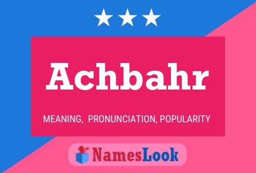 Achbahr Name Poster