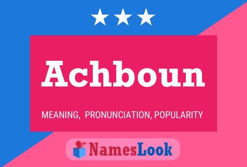 Achboun Name Poster