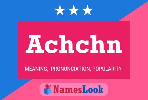 Achchn Name Poster