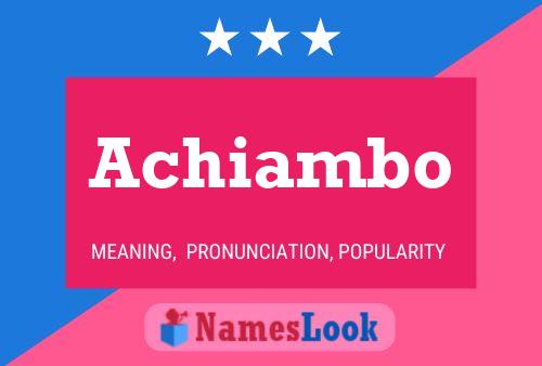 Achiambo Name Poster