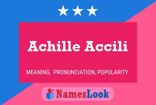 Achille Accili Name Poster