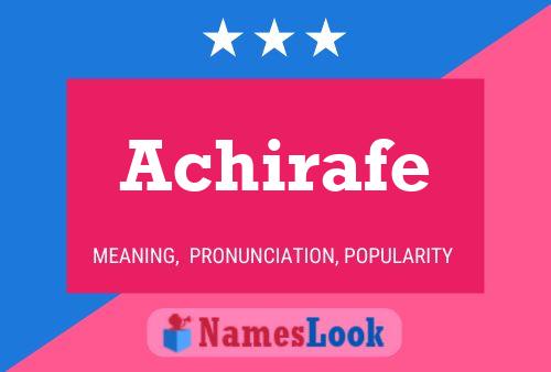 Achirafe Name Poster