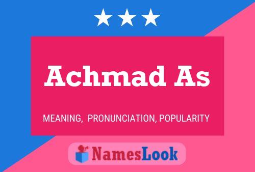 Achmad As Name Poster