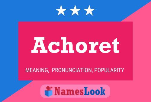 Achoret Name Poster