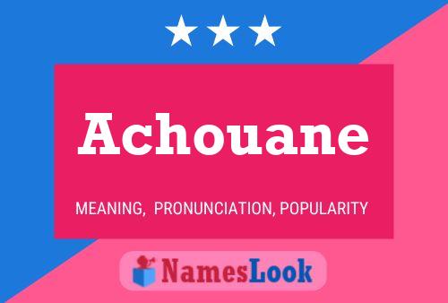 Achouane Name Poster