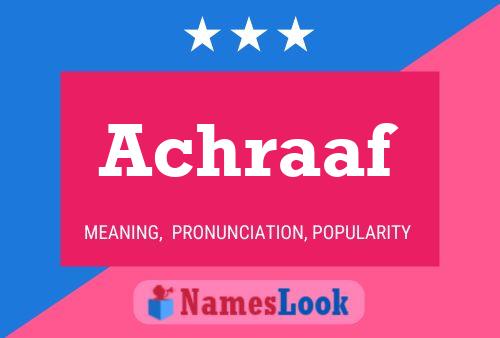 Achraaf Name Poster