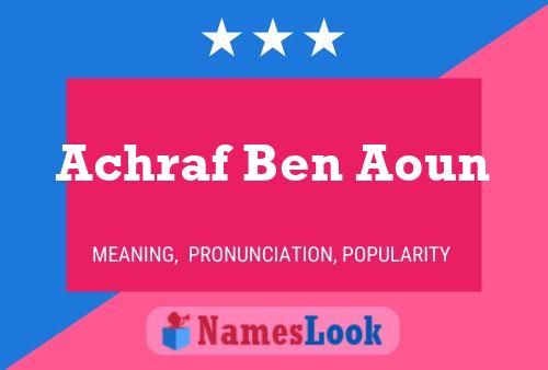 Achraf Ben Aoun Name Poster