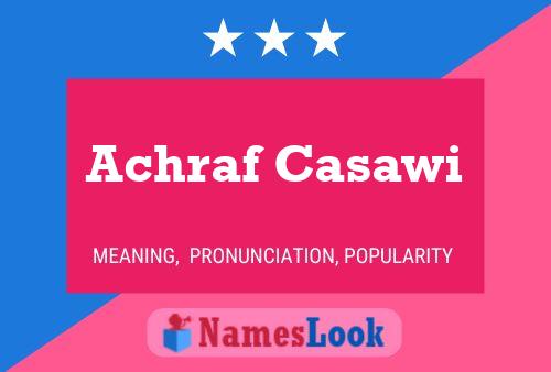 Achraf Casawi Name Poster