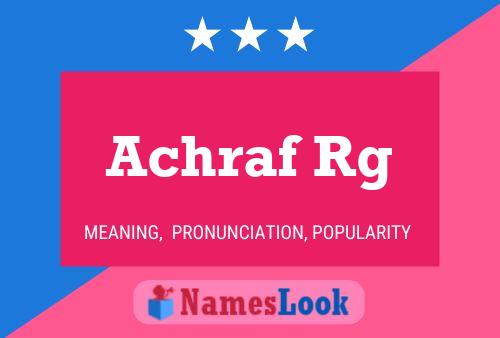 Achraf Rg Name Poster