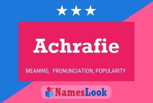 Achrafie Name Poster