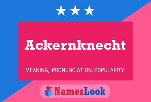 Ackernknecht Name Poster