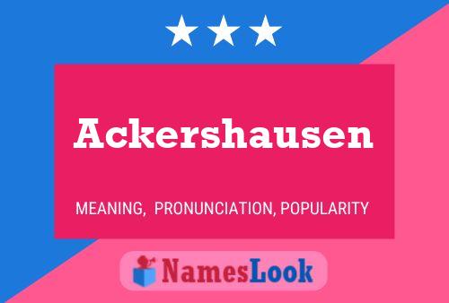 Ackershausen Name Poster