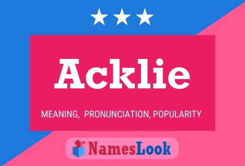 Acklie Name Poster