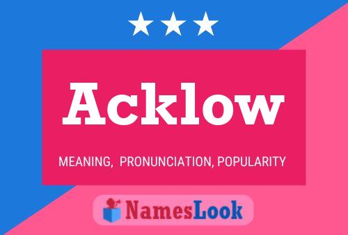 Acklow Name Poster