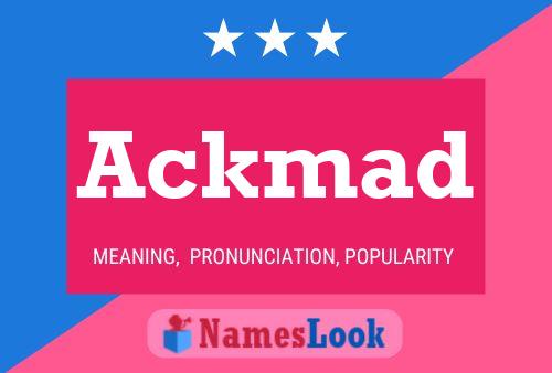 Ackmad Name Poster