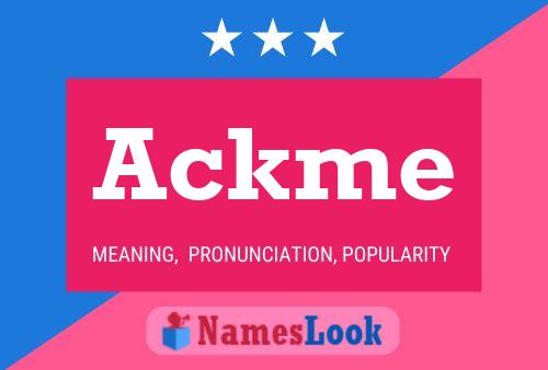 Ackme Name Poster