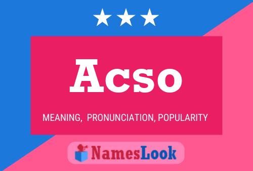 Acso Name Poster