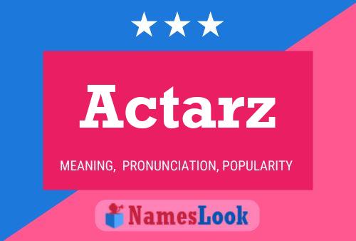 Actarz Name Poster