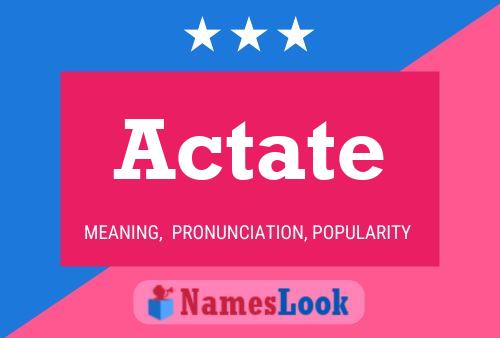 Actate Name Poster