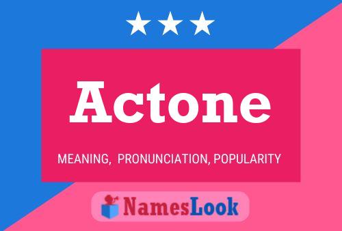 Actone Name Poster