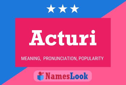 Acturi Name Poster