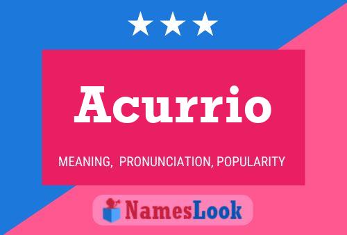 Acurrio Name Poster