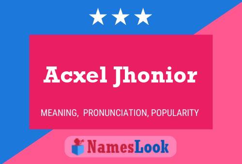 Acxel Jhonior Name Poster