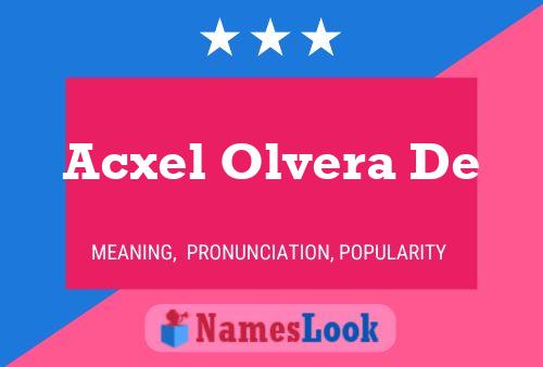 Acxel Olvera De Name Poster