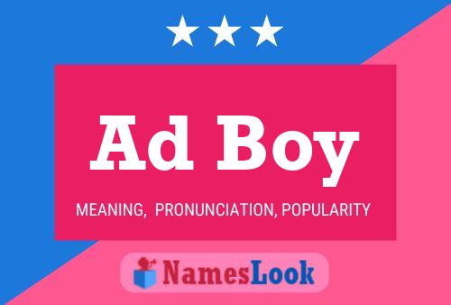 Ad Boy Name Poster