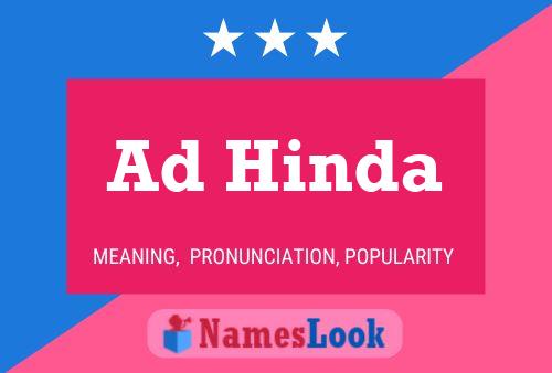 Ad Hinda Name Poster