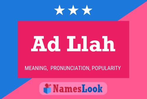 Ad Llah Name Poster