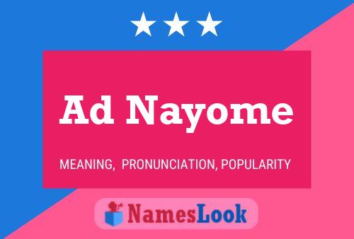 Ad Nayome Name Poster