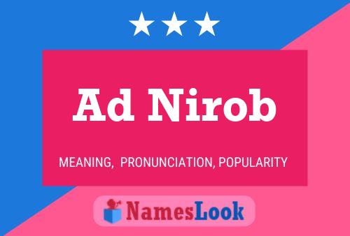 Ad Nirob Name Poster