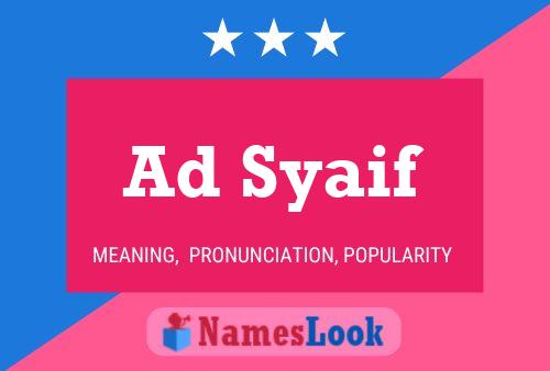 Ad Syaif Name Poster