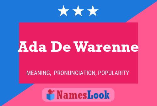 Ada De Warenne Name Poster