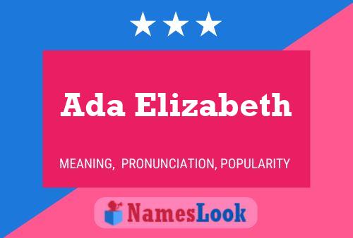 Ada Elizabeth Name Poster