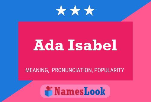 Ada Isabel Name Poster