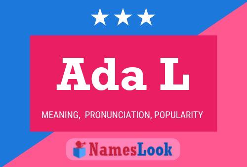 Ada L Name Poster