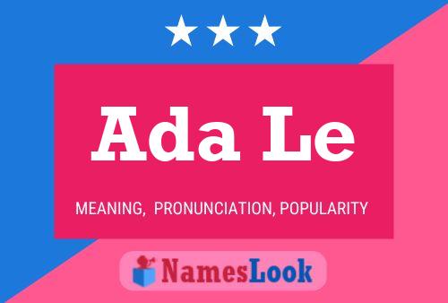 Ada Le Name Poster