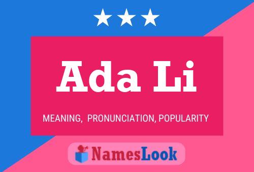 Ada Li Name Poster