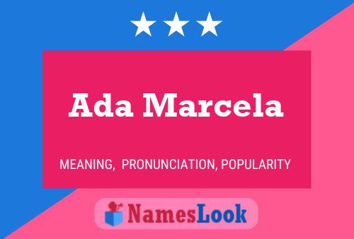 Ada Marcela Name Poster