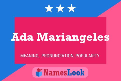 Ada Mariangeles Name Poster