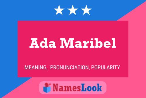 Ada Maribel Name Poster