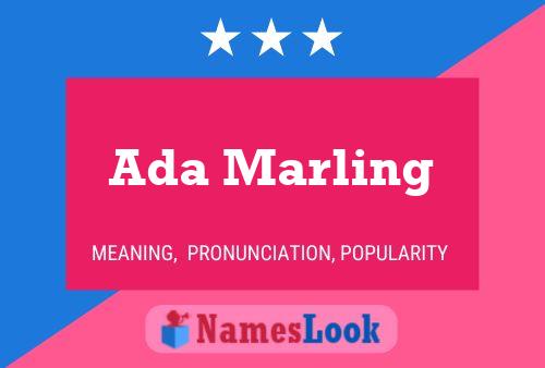 Ada Marling Name Poster