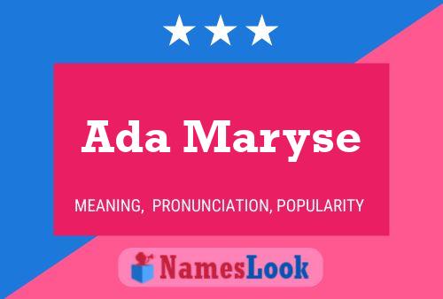 Ada Maryse Name Poster