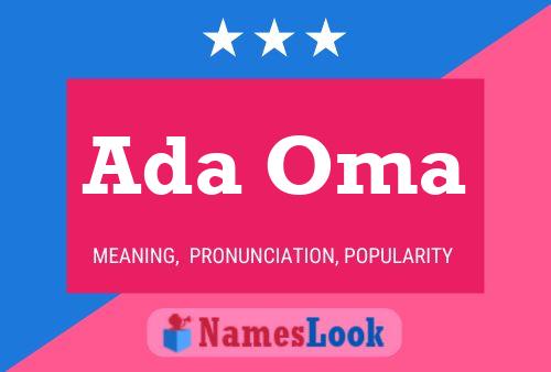 Ada Oma Name Poster