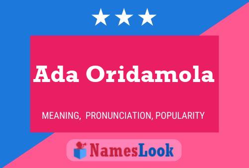 Ada Oridamola Name Poster