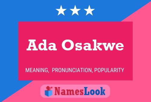 Ada Osakwe Name Poster